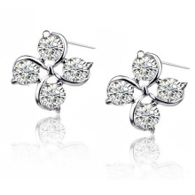 Jewelry Butterfly Design Earrings, Zircon Petal Shaped Earrings